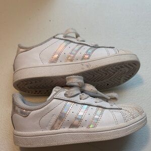 Adidas Kids Sneakers with Iridescent Accents